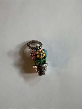 Brighton Colorful Flower Pot Charm Necklace Pendant